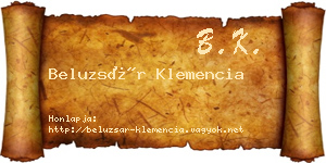 Beluzsár Klemencia névjegykártya